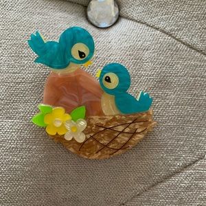 Erstwilder Easter Blue Birds Brooch